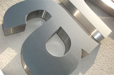 sheet metal fabricated letter|stainless steel built up letters.